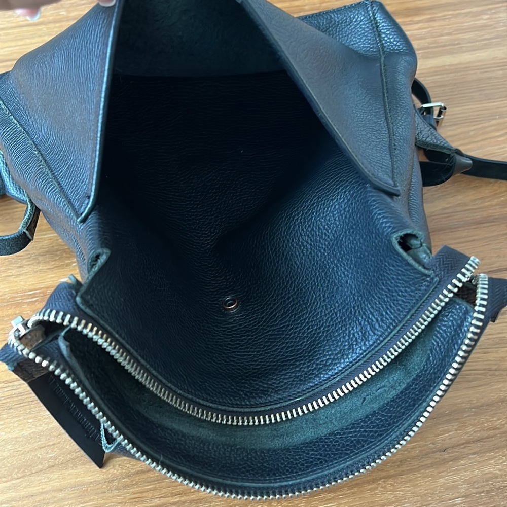 Black Leather Women’s Backpack - Picture 3 of 6